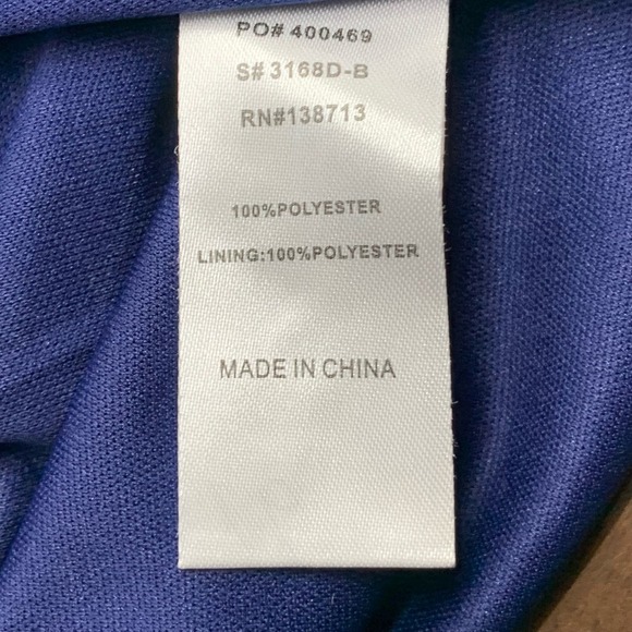 Doe‎ & Rae Long Sleeve Navy Multi Floral Chiffon Lined Mini Dress Size S - Picture 4 of 9